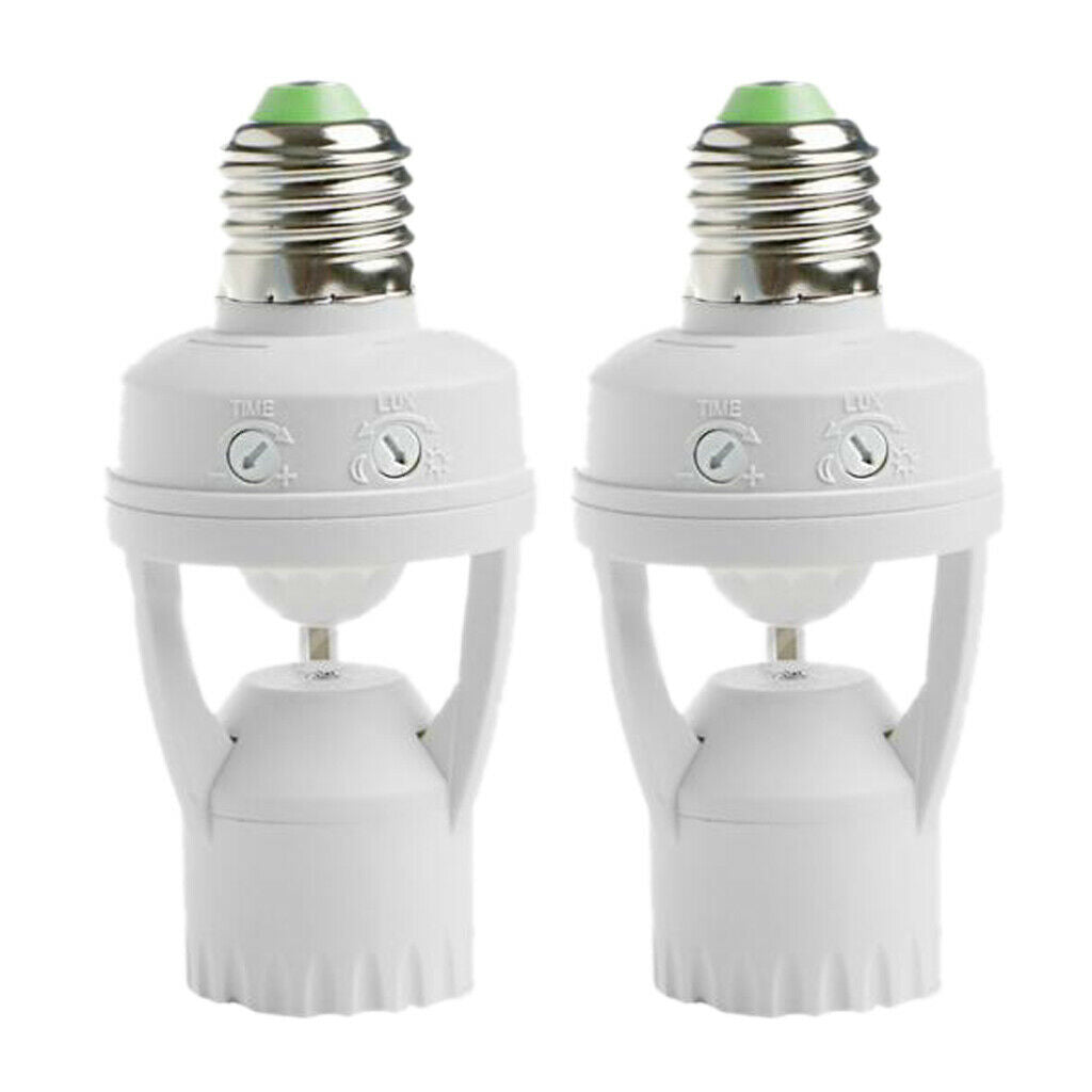 2 Pieces LED Pir Light Infrared Motion Sensor E27 Screw  Bracket