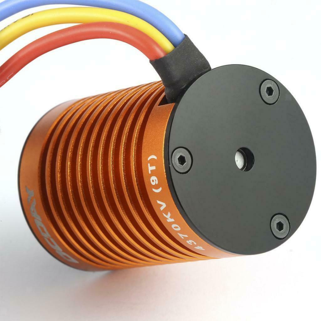 9T 4370KV 4 Pole Motor Without Broom Without Sensor Spare Part For 1:10 RC