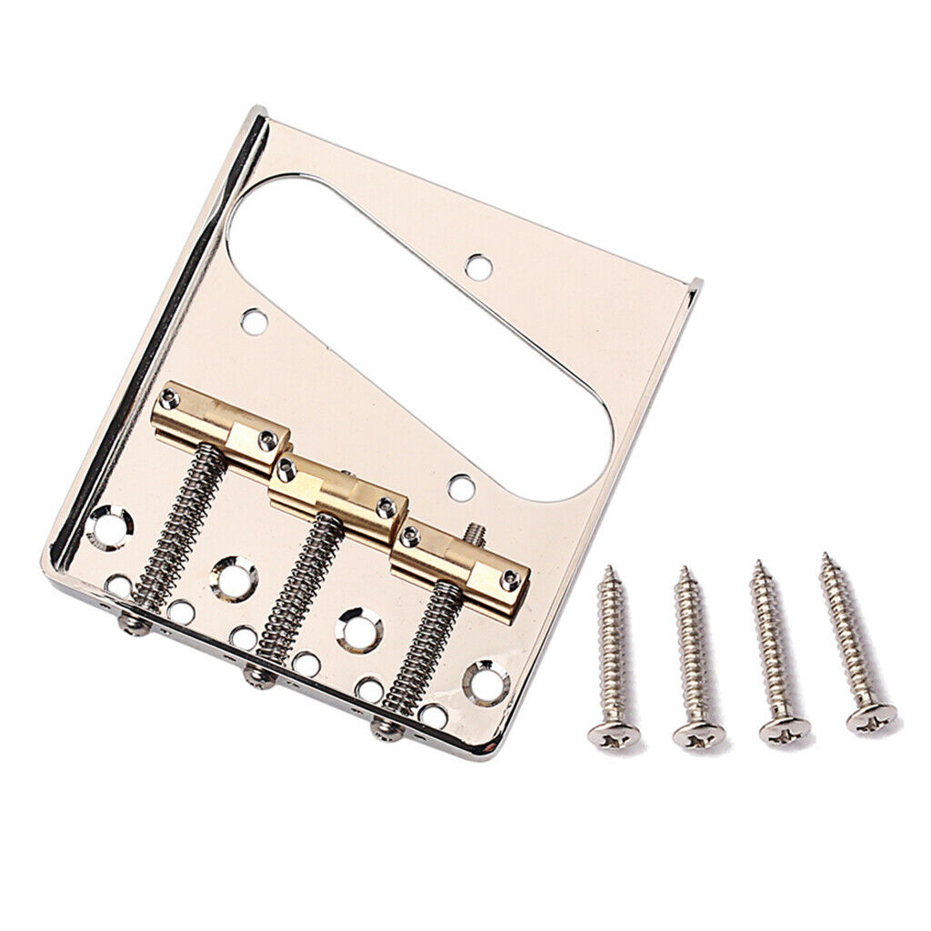 Adjustable Brass 3 String Guitar Saddles Electric Guitar Replacement Parts