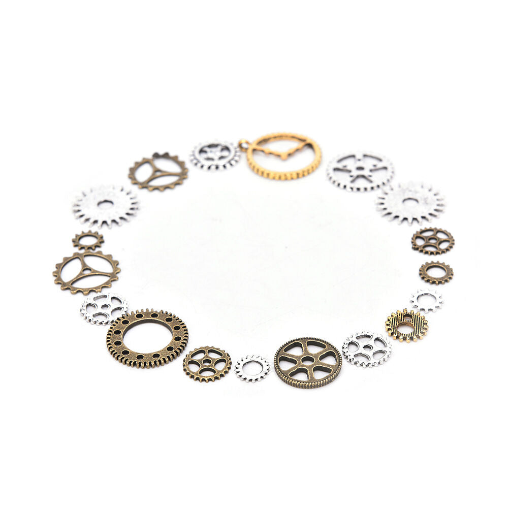 50g Watch Parts STEAMPUNK CYBERPUNNK COGS GEARS DIY JEWELRY CRAFT AR.l8