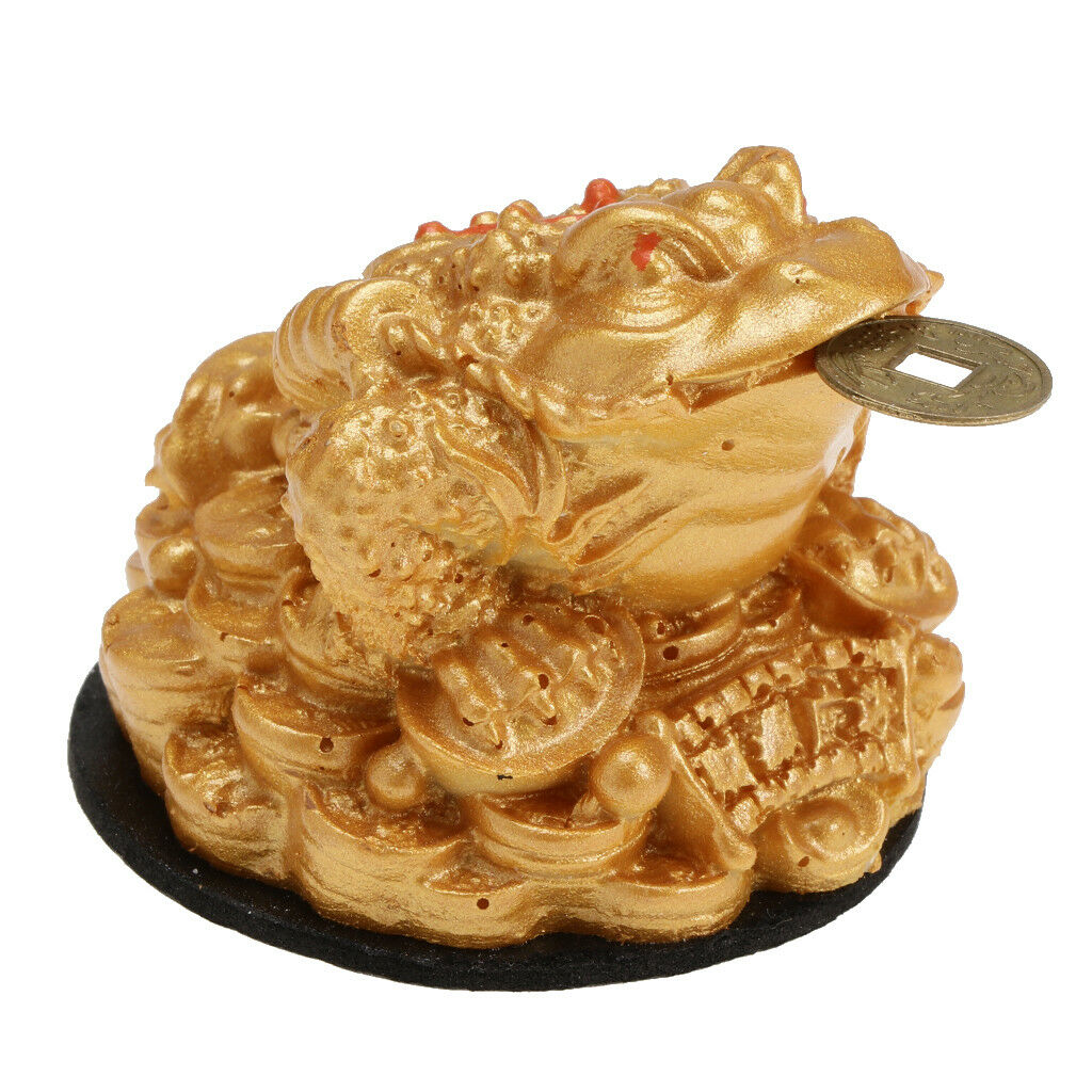 8pcs Chinese Traditional Lucky Fortune Three Legged Frog Toad Coin Decor