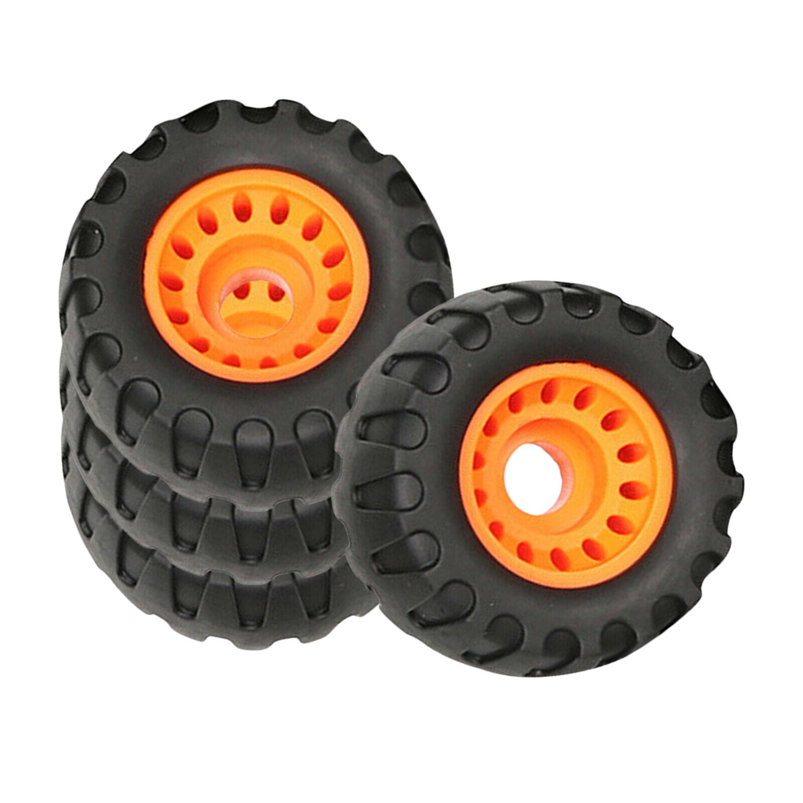 4x 75A Skateboard Wheels 76x45mm Off Road Longboard Wheel Roller Parts Black