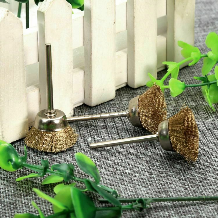20pcs 25mm Brass Wire Wheel Brushes Bowl Polishing Rotary Tool Power Accessories