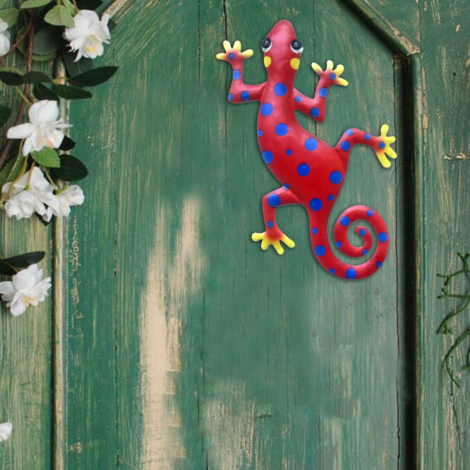 Metal Gecko Wall Art Decorative Lizard Indoor Outdoor for Kitchen Garden