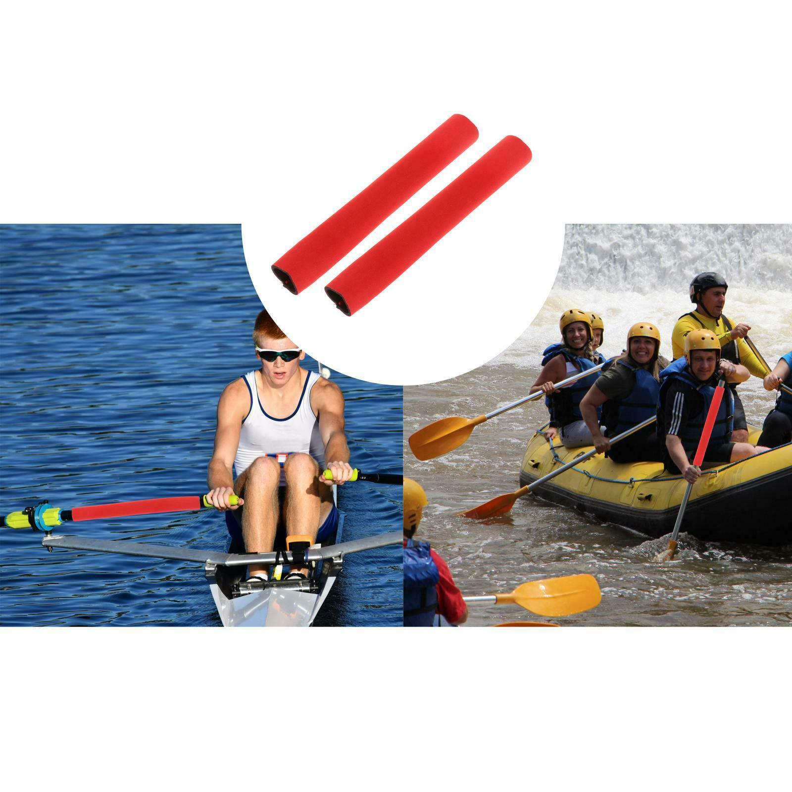 Non-slip Paddle Grip 25cm Canoe Paddles Shaft Rowing Boat Sleeves Accs Red