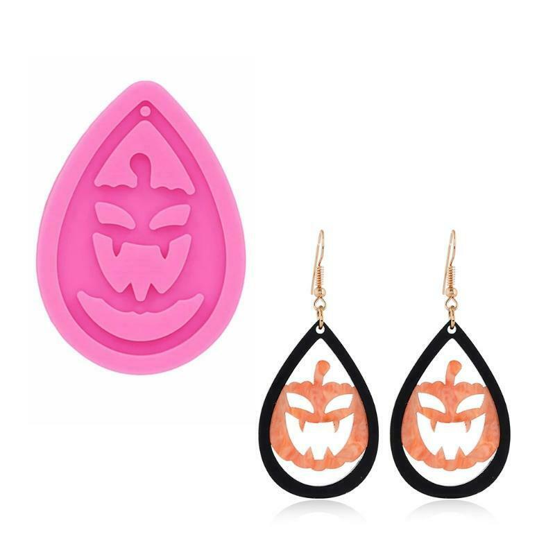 Earrings Silicone Mold Halloween Pumpkin Earrings Mold for Home Decoration