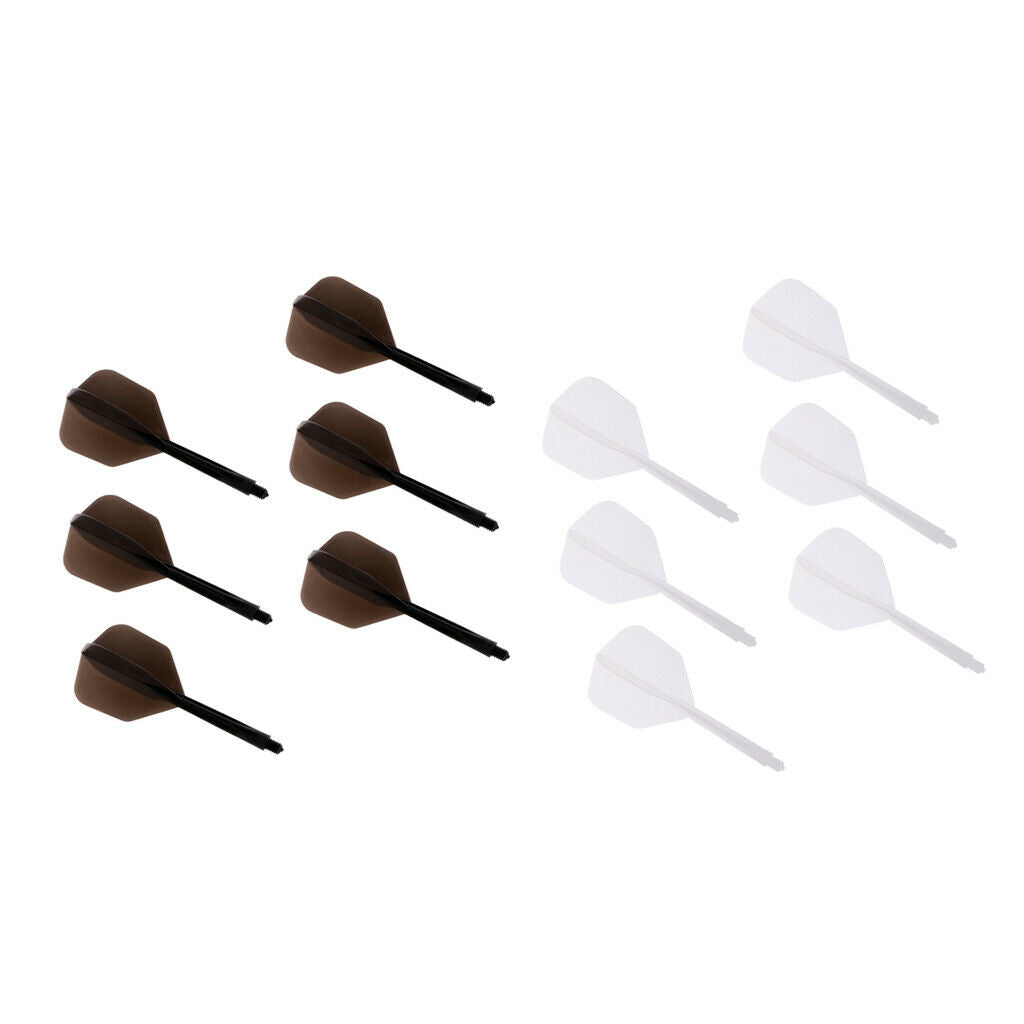 12Pcs Plastic Transparent 2BA Thread Dart Shafts And Dart Flights Connection