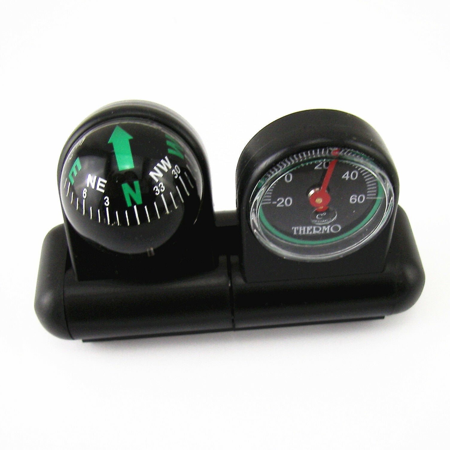 2in1 Mini Removable Car Compass Thermometer Adhesive Van Truck Vehicle Universal
