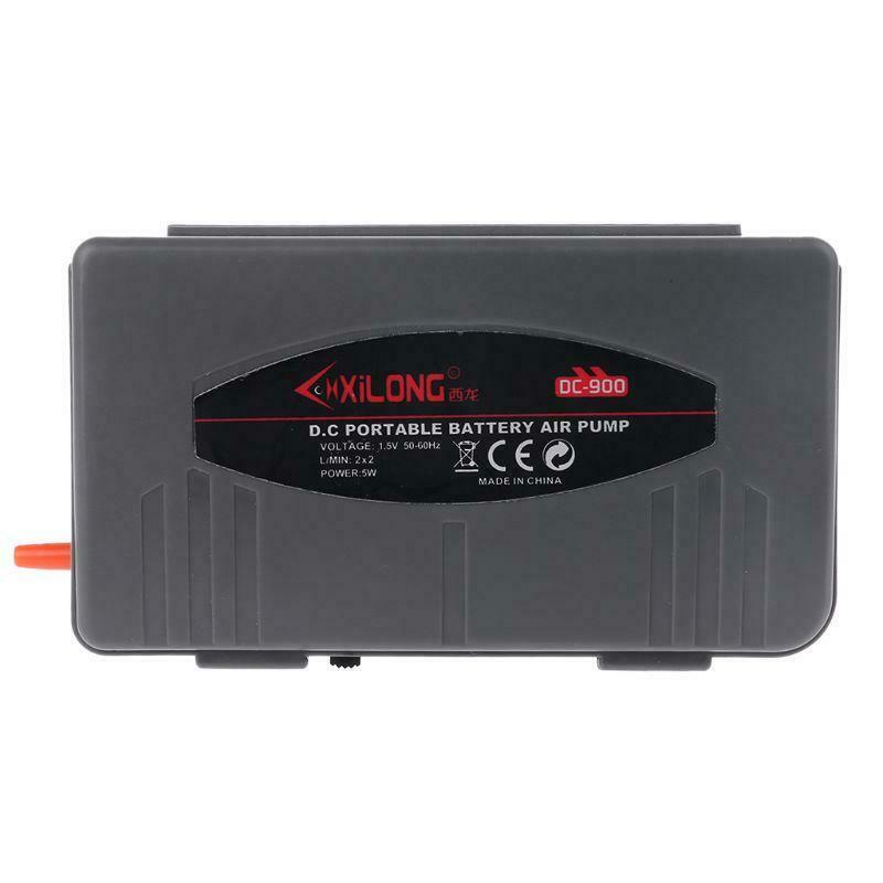 Aquarium Battery Operated Fish Tank Air Pump Aerator Oxygen With Air Stone 5W