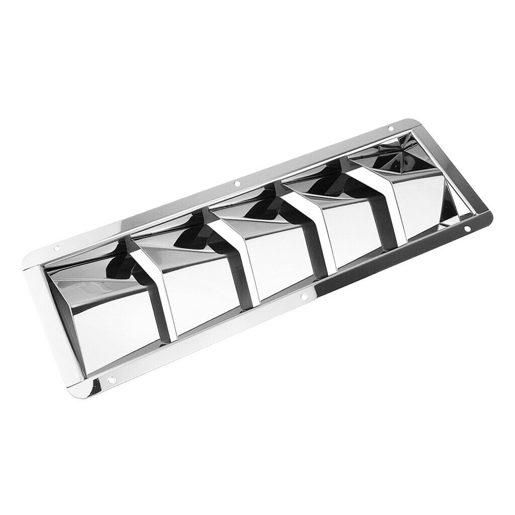5 Slots Stainless Steel Marine Air Louver Vent Grille Ventilator Cover