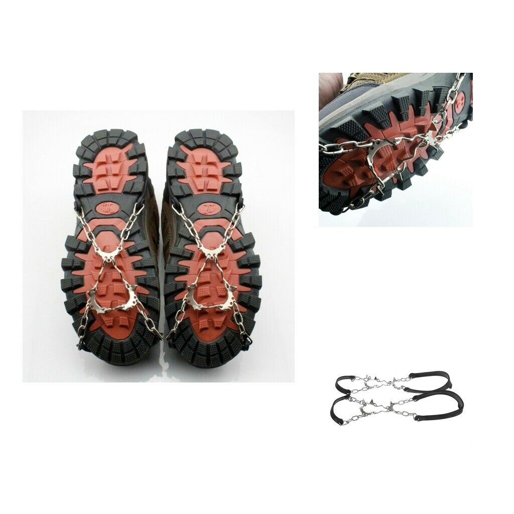 2 Pairs 6 Non- Grips for Snow Sleds Ice Crampon Traction Walk Cleats