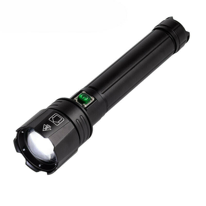 Ultra Bright LED Flashlight 200000LM XHP90.2 Rechargeable 3 Modes Zoom Torch