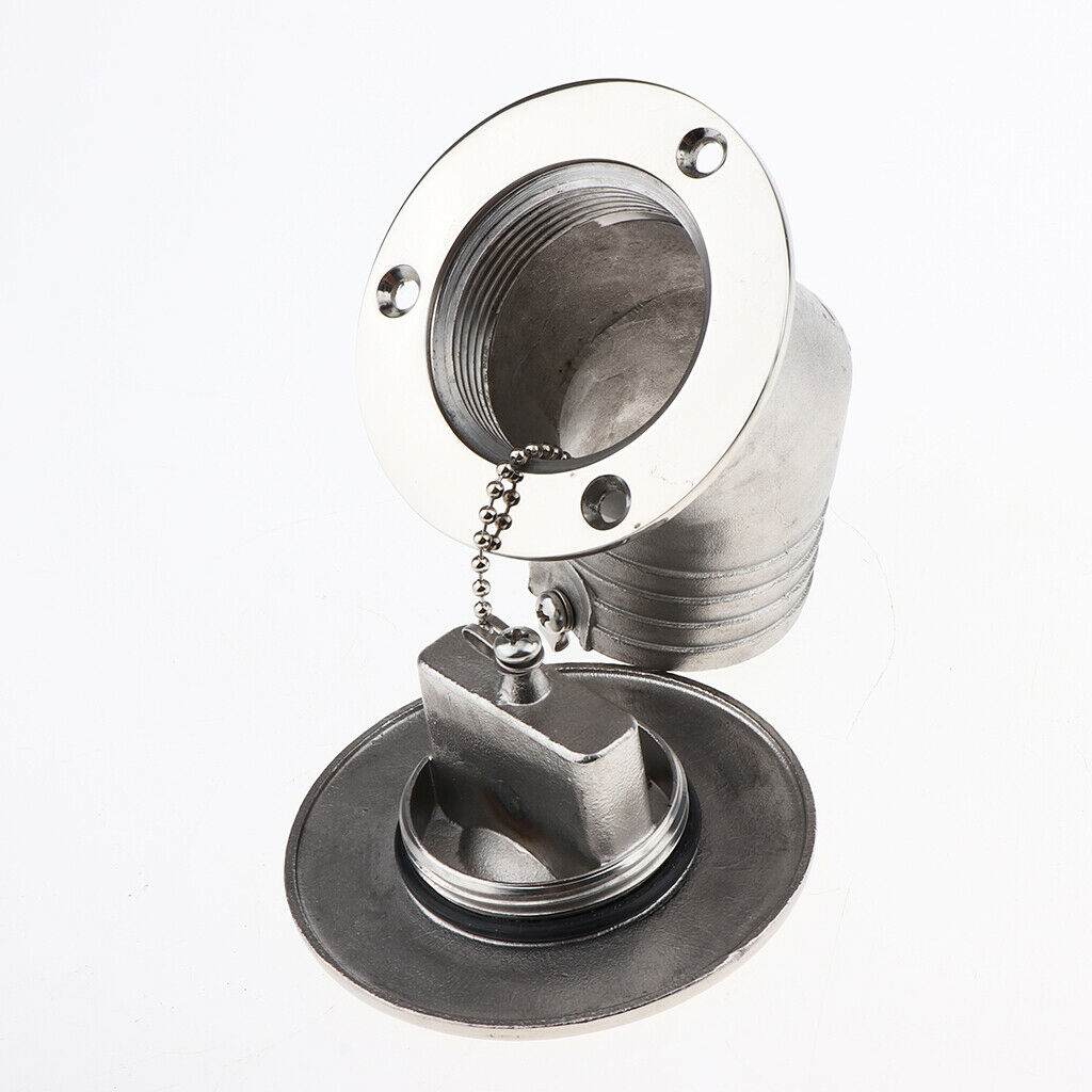 Boat Deck Fill / Filler Keyless Cap 2" 50mm - Fuel 316 Stainless Steel
