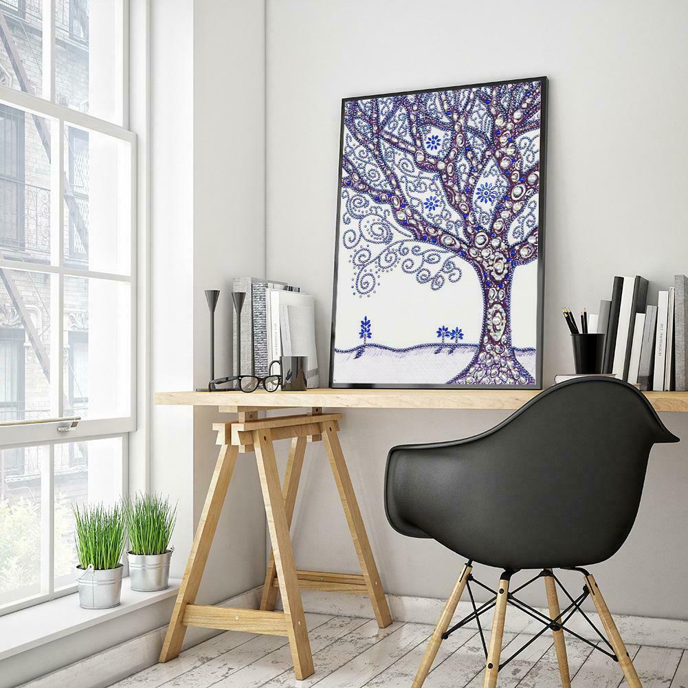 5D DIY Special Shaped Diamond Painting Tree Cross Stitch Mosaic Kits Decor @