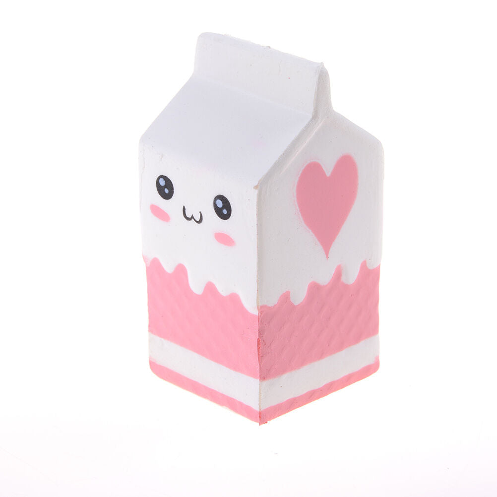 Cute  Milk Box Slow Rising Scented Cartoon Bread Hand Pillow To.l8