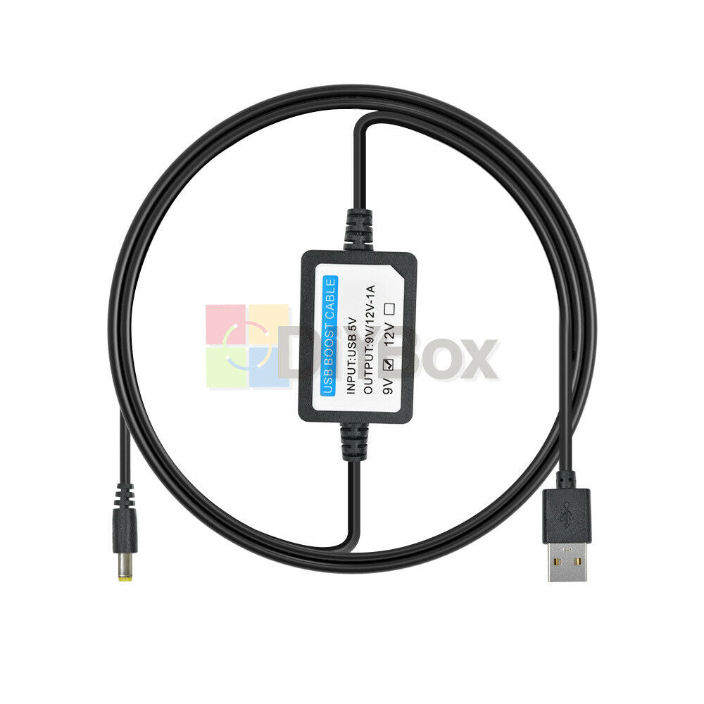 DC Converter USB Step Up Boost Module 5V to 9V 12V Power Charger 5.5*2.1mm Cable