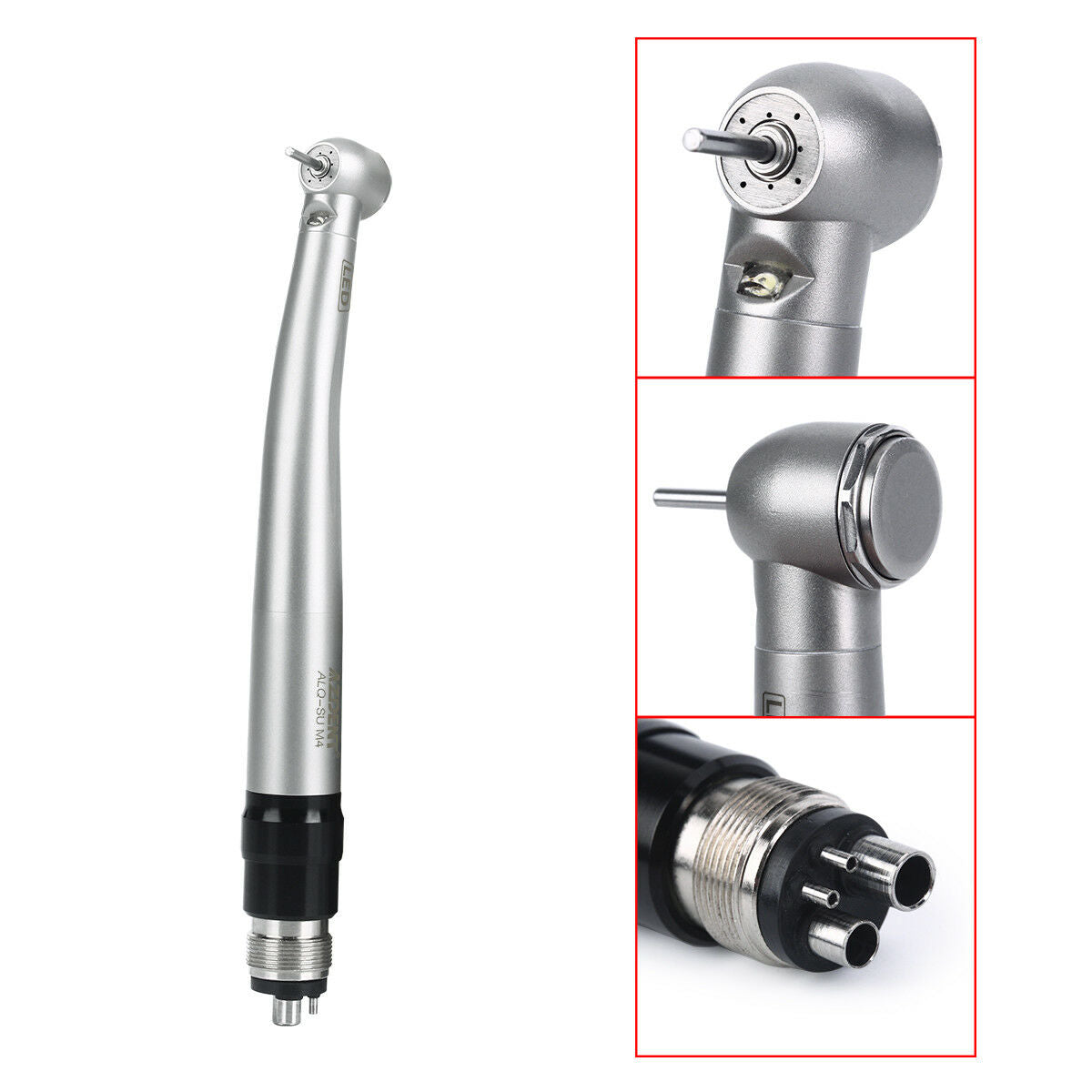 5X Dental Standard Head E-generator LED 4 Spray Handpiece w/ Quick Coupler 4Hole