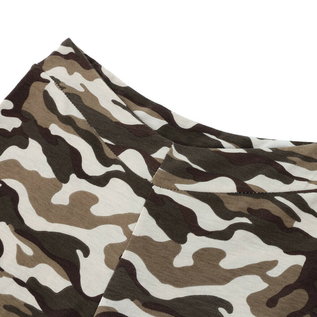 Ladies Women Yoga Compression Leggings Fitness Pants Camouflage Printed M