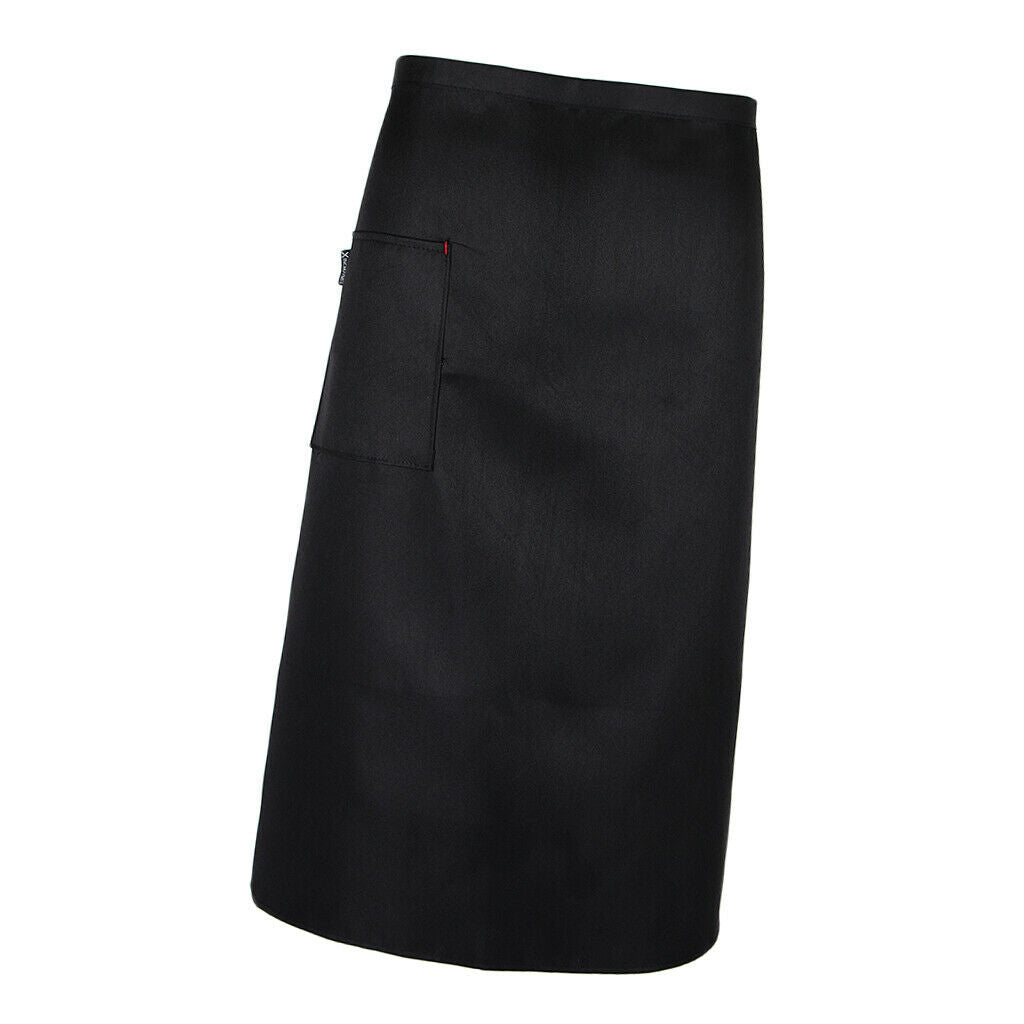 3pcs Black Restaurant Home Kitchen BBQ Cooking Short Adjustable Aprons with