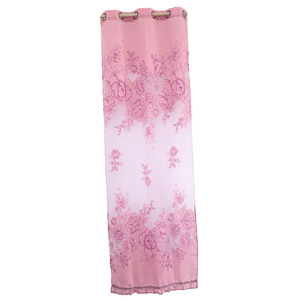Gorgeous 2.5*1M Peony Beads Voile Curtain Window Tulle Sheer Curtain