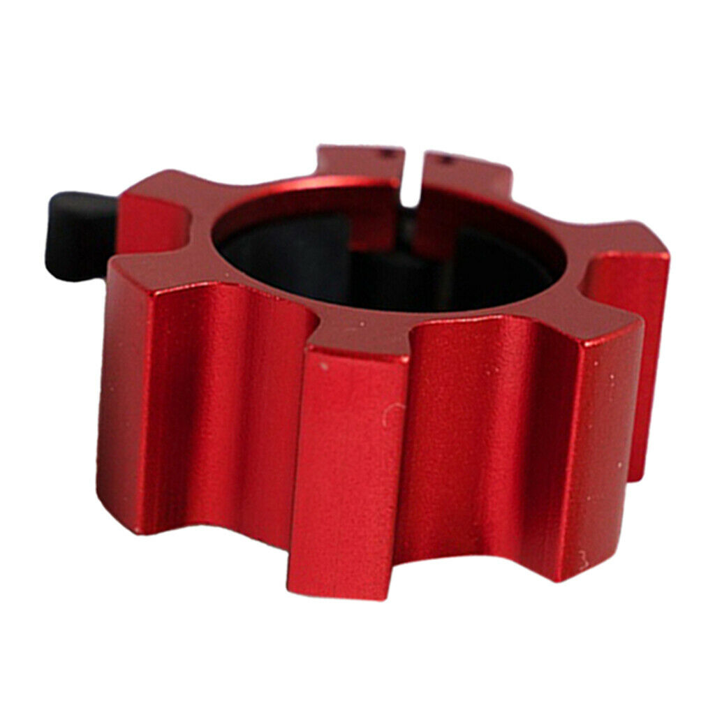 2PC 2'' Barbell Collars Standard 50mm Gym Dumbbell  Lock Rod Clip Red