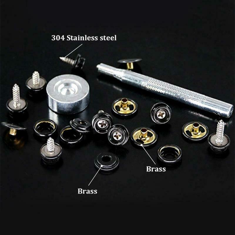 40 Sets 120pcs Metal Snaps Kit Canvas Marine Grade Boat Cover Snap with Box