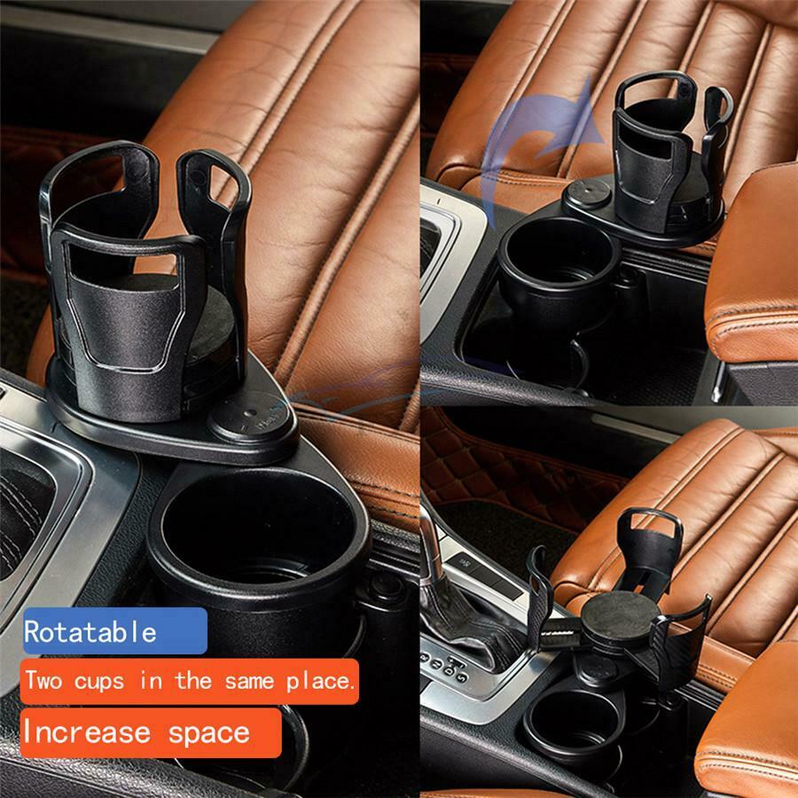 1PC Adjustable 2-in-1 Multifunctional Carbon Fiber Exterior Car Seat Cup Holder