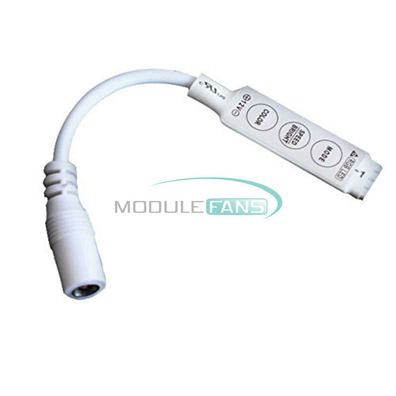 3 keys Admirable 1X 12V Mini controller Dimmer connector 3528 5050 RGB LED