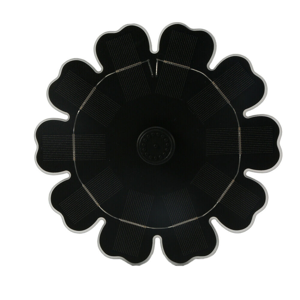 Solar Fountain Pump Ground-Inserted Fountain Petal Fountain w/4 Nozzles Garden