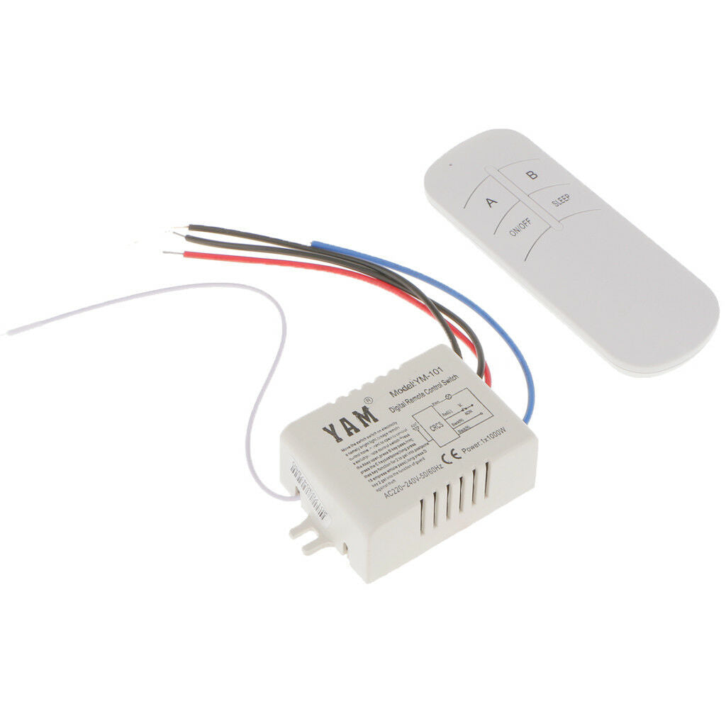 One Way Wireless Lamp Light RF Remote Control Switch with Controlller 220V