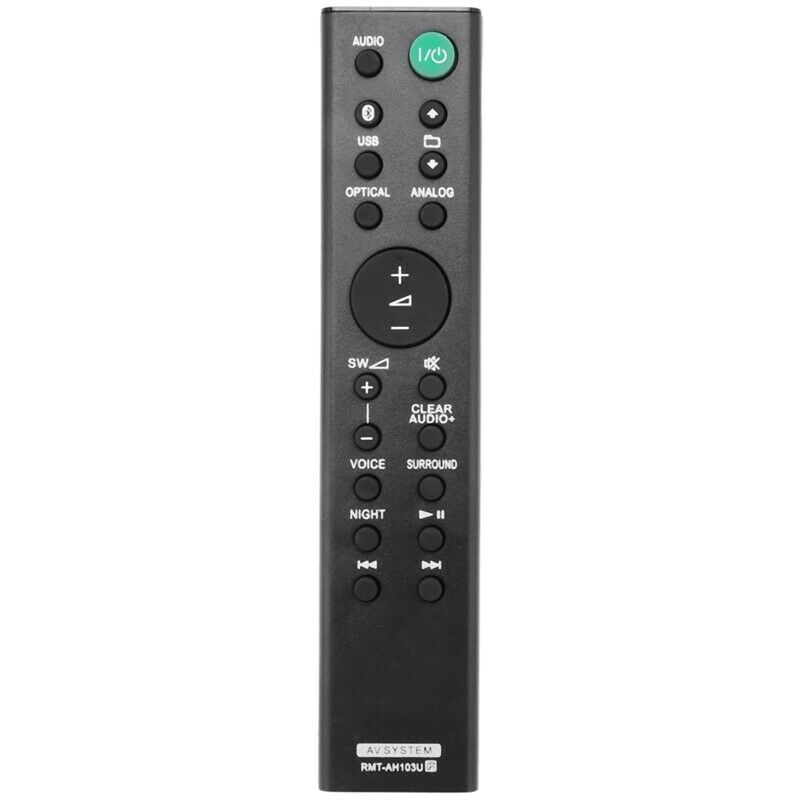 RMT-AH103U Remote Control for Sony Sound Bar HT-CT80 SA-CT80 HTCT80 SACT80 SS-A3