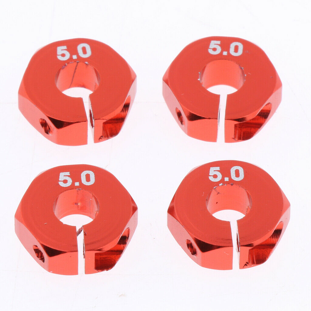 8Pcs 1/10 RC Rock Crawler 12x5mm Wheel Hex Drive Hub Adapter For   Car