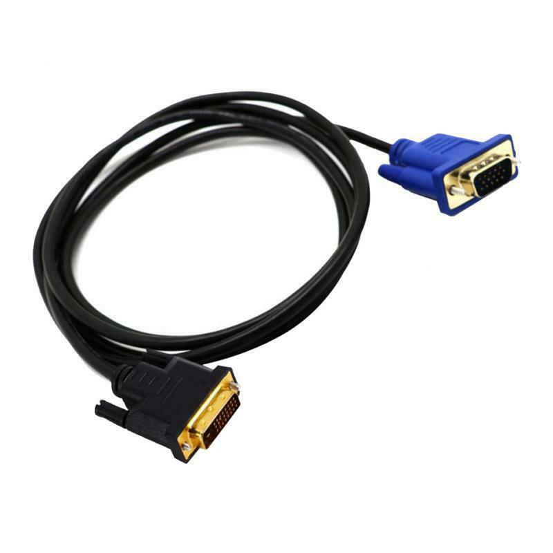 5ft Dual Link DVI-I DVI to VGA 15 Pin Video Adapter Cable Converter Lead