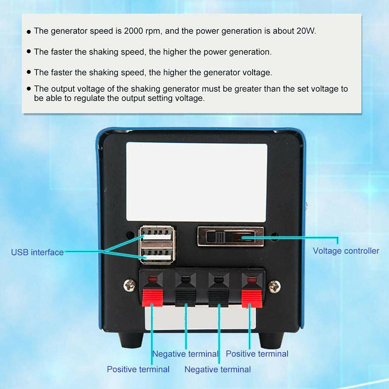 Outdoor Portable Manual Hand Crank Generator Dynamo USB Emergency Charger