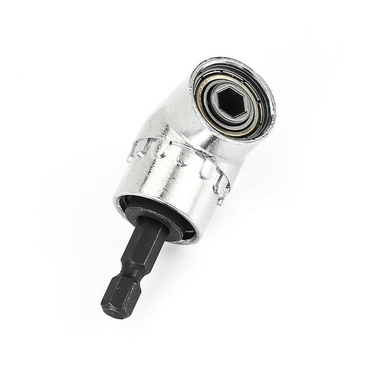 105 Degree Right Angle 1/4" Head Screw Driver Flexible Angle Extension Bit Kit