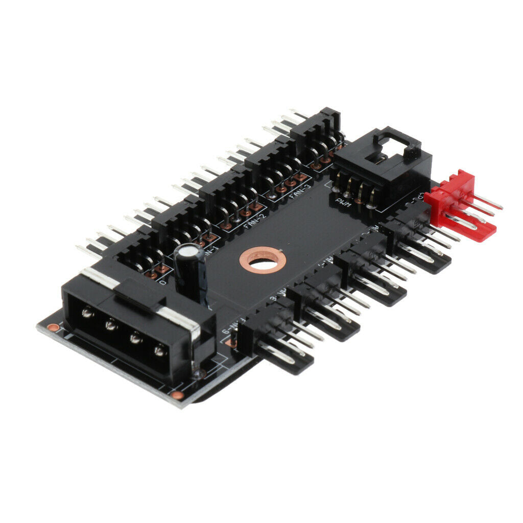 Multi in One Board 4Pin Splitter HUB Extended Fan HUB, 1 to 10Way