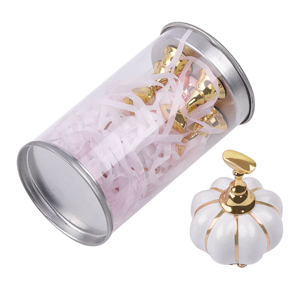 Pumpkin Shaped Acrylic Finger Nail DIY Nail Art Display Stand Training Tools