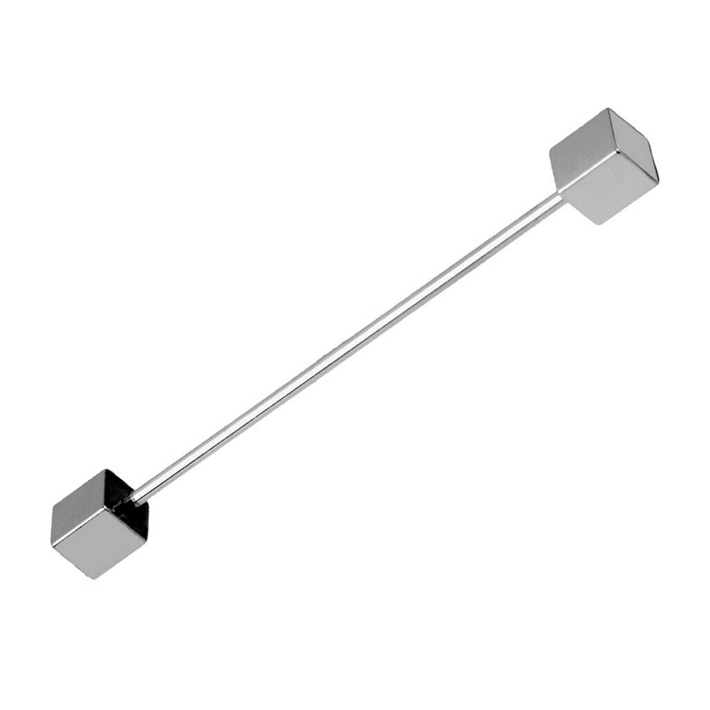 2pcs Mens Silvery Golden Plated Tone Shirt Collar Tie Pin Stud Barbell Bar Clip
