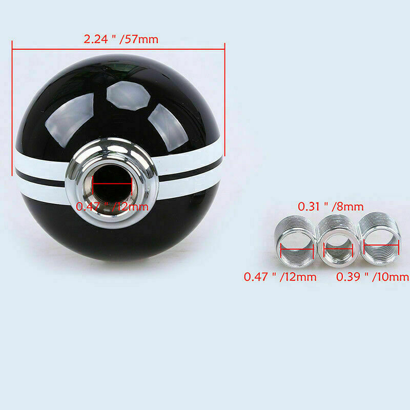 Universial Round Manual 5Speed Shift Knob Shifter Lever Black For Ford Mustang