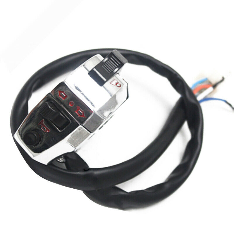 1x Plating Motorcycle Handlebar Horn Button Turn Signal Fog Light Control Switch