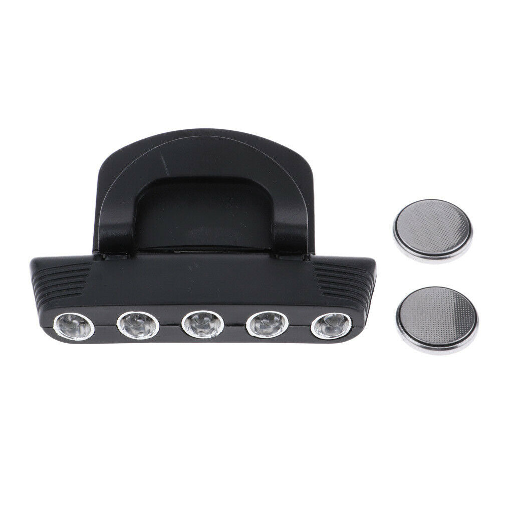Outdoor Night Fishing Headlamp  Brim Lamp Mountaineering 5LED Clip Light