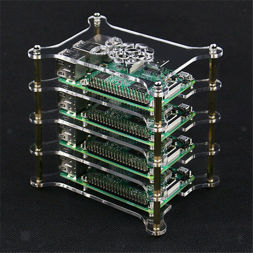 4-layers Acrylic Cluster Case Fit for Raspberry Pi 4B / 3B+ / 3B / 2B / B+