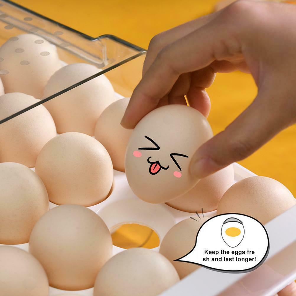 40 Grid Egg Storage Box Stackable Double-Layer Drawer Type Egg Container