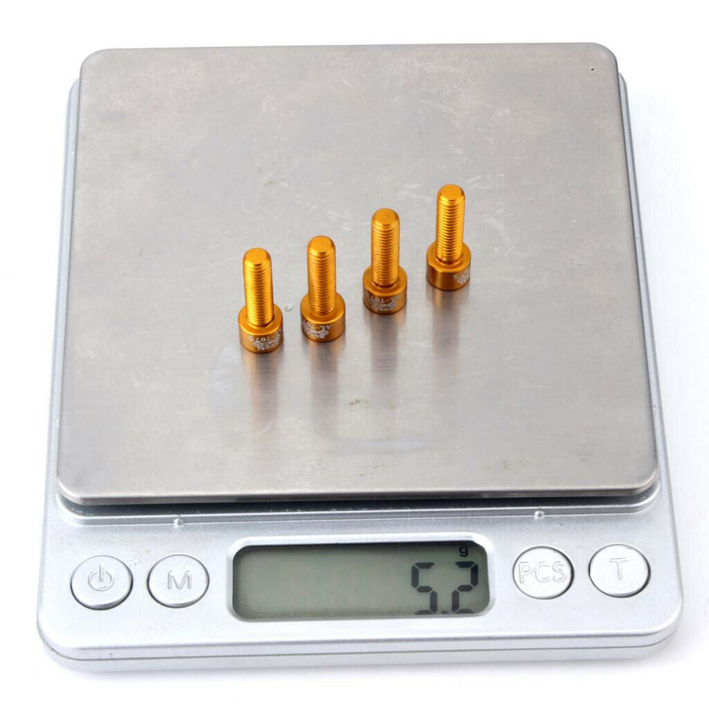 8x 7075 Aluminum Alloy MTB Road Bike M5x17mm Bicycle Handlebar Stem Bolts