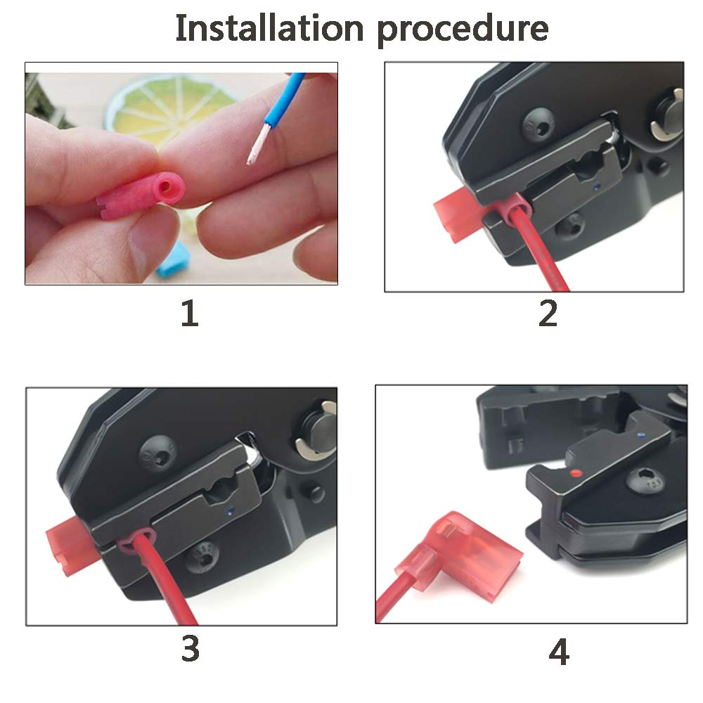 60PCS  Nylon Flag Spade Female Insulated Electrical Crimp Terminals Connectors