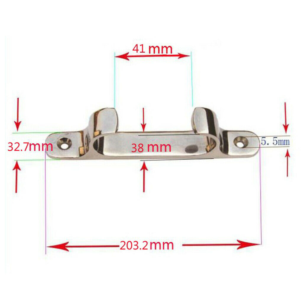 Straight Bow Chocks Cleat 8-Inch for Boats Marine 316 Stainless Steel
