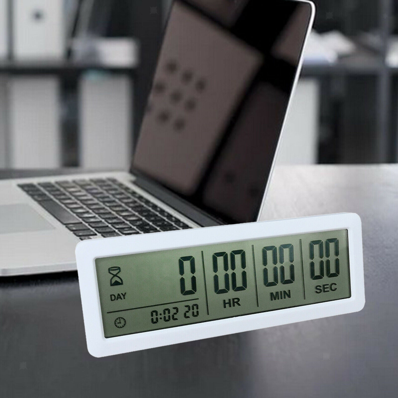 999 Days Countdown Timer Days Timer for Examination Vacation Lab White
