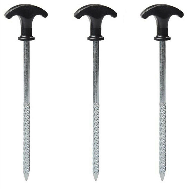 Tent Pegs Singles Heavy Duty For Camping Hiking Metal Stake Nail Trip Tent N FG