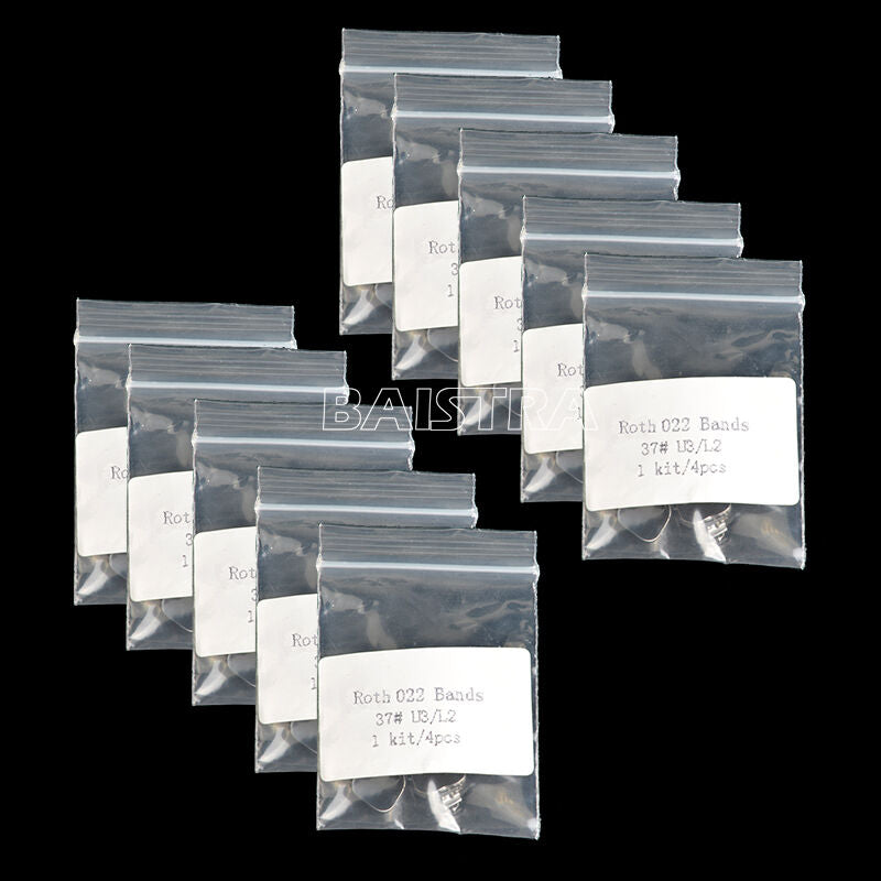 100Kits Dental Orthodontic Buccal Tube Bands for 1st Molar Roth 0.022" #37 U3/L2
