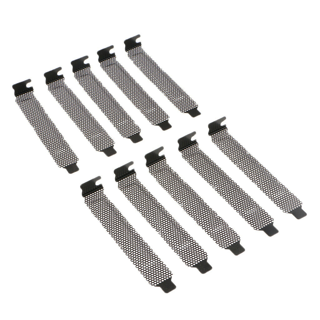 10x Hard Steel Dust Filter Blanking Plate PCI Slot Cover Heating Dissipation